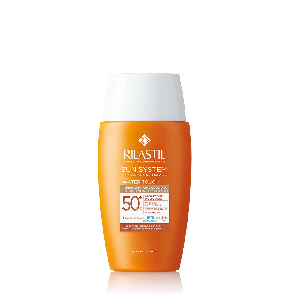 Rilastil Sun System Water Touch Fluido Idratante Colorato Solare SPF 50+ Viso 50 ml